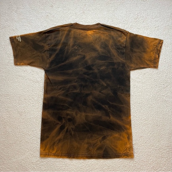Vintage 90s Rocky Mountain Howling Wolf Nature Graphic Bleach Tie Dye Tee Large - Picture 6 of 6